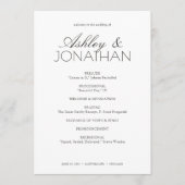 タイモダンポグラフィ中心結婚の プログラム (正面)