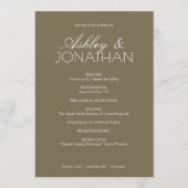 タイモダンポグラフィ中心結婚の プログラム (正面)