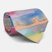 タイモダン、カラフル抽象芸術水色 ネクタイ (ロール)