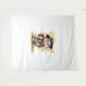 タイモーのヒッポの世界探検家Deng氏 タペストリー (正面(横))