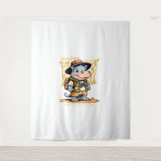 タイモーのヒッポの世界探検家Deng氏 タペストリー (正面)