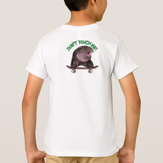 タイモーのTシャツのカバ、トウ Tシャツ (裏面)