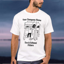 タイヤとエキゾーストフィッターズのキャラクターTシャツ