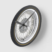 タイヤとリム ラウンド壁時計 (傾斜)