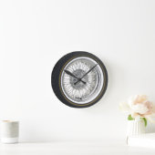タイヤとリム ラウンド壁時計 (ホーム)
