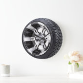 タイヤとリム ラージ壁時計 (ホーム)