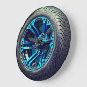 タイヤとリム ラージ壁時計 (傾斜)