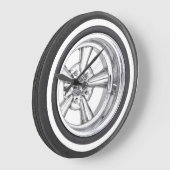 タイヤとリム ラージ壁時計 (傾斜)