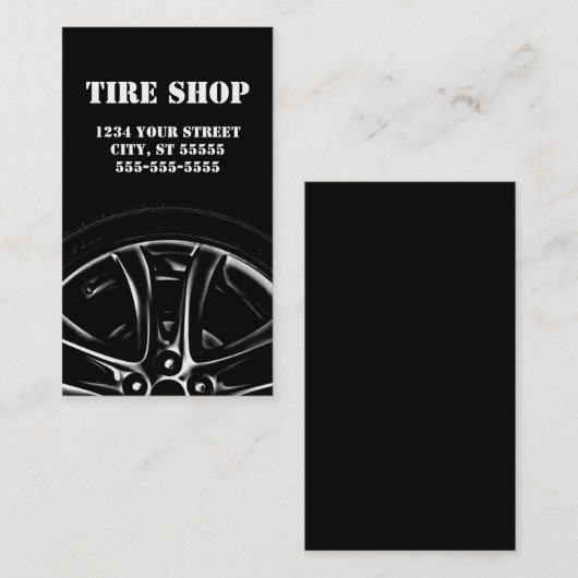 タイヤと整備士の名刺 名刺 (正面/裏面)