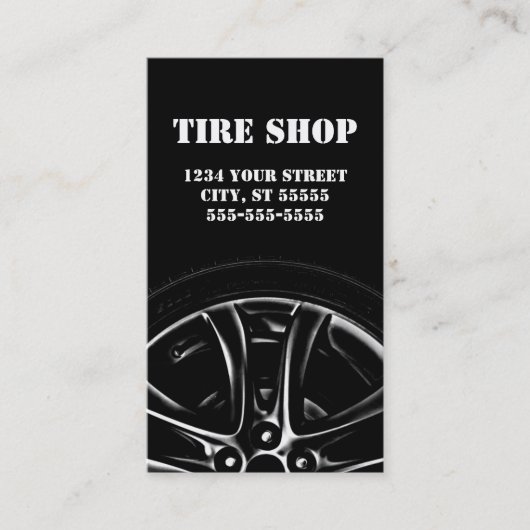 タイヤと整備士の名刺 名刺 (正面)