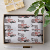 タイヤに座っている女の子をピン留めする 薄葉紙 (ギフト)