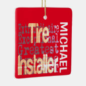 タイヤのインストーラーの並外れカスタム セラミックオーナメント (右)