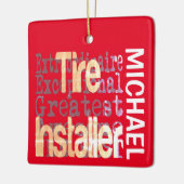 タイヤのインストーラーの並外れカスタム セラミックオーナメント (左)