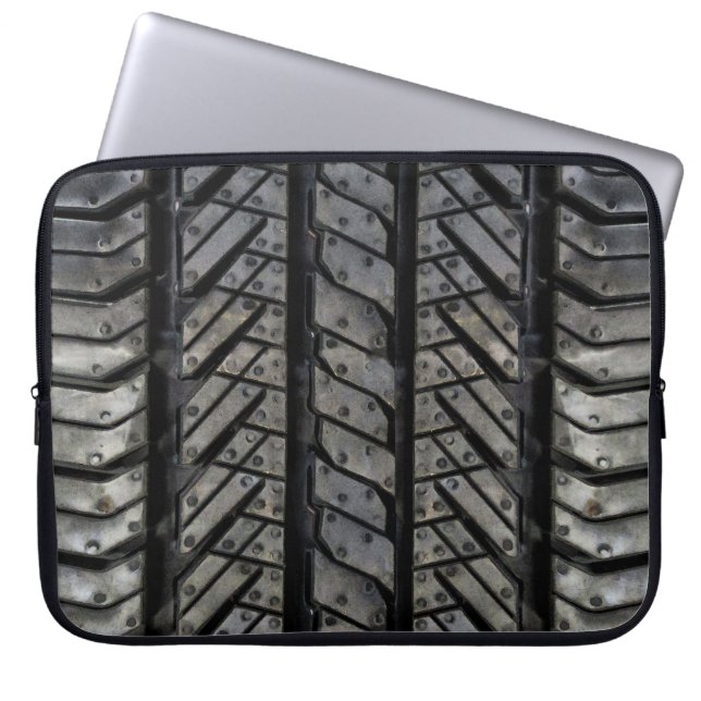 タイヤのゴム製車のな質の装飾 ラップトップスリーブ (正面)