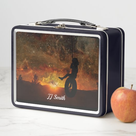 タイヤのスイングランチボックスの子供 メタルランチボックス (インサイチュ)