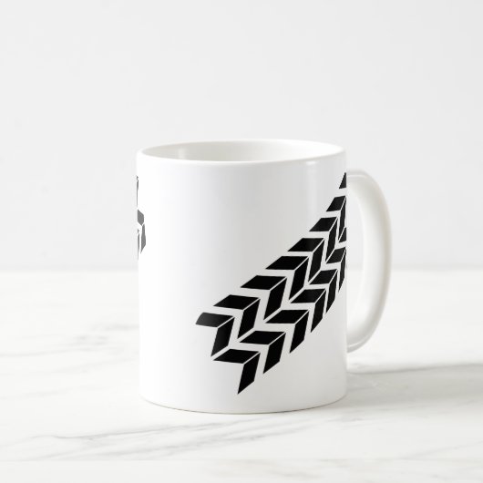 タイヤのスリップ痕 コーヒーマグカップ (正面右)