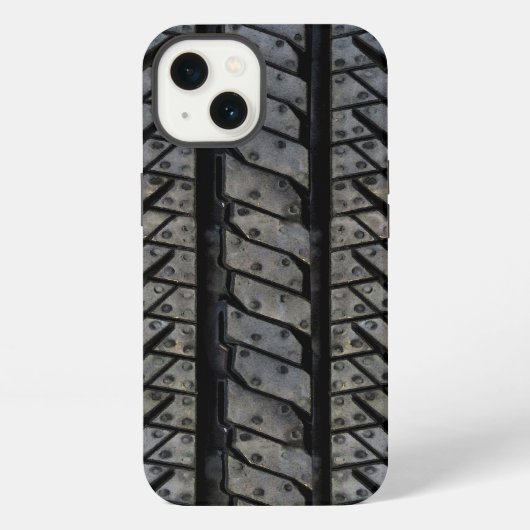 タイヤのラバー糸のテクスチ車のャ iPhoneケース (裏面)