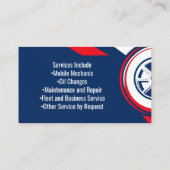 タイヤのロゴ愛国自動車整備士車 名刺 (裏面)