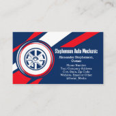 タイヤのロゴ愛国自動車整備士車 名刺 (正面)