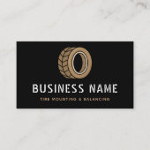 タイヤの取り付けとバランス調整 自動車整備サービス 名刺 (正面)