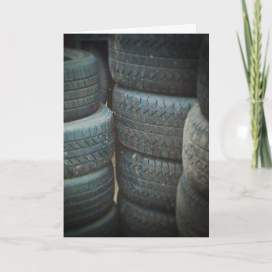 タイヤの山　早く治え カード (正面)