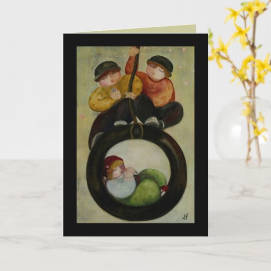 タイヤの振動カード カード (黄色い花)