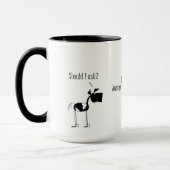 タイヤの振動漫画のマグで付くおもしろいな馬 マグカップ (左)