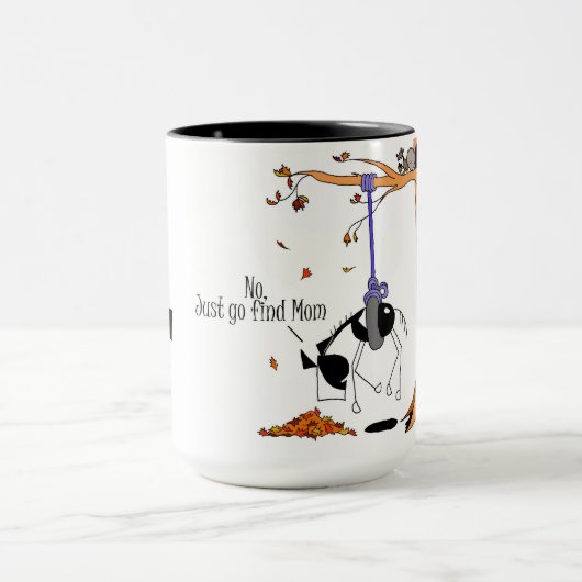 タイヤの振動漫画のマグで付くおもしろいな馬 マグカップ (中央)