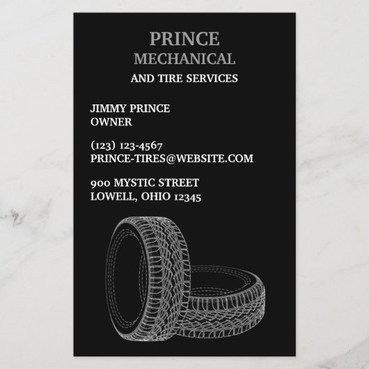 タイヤの自動修理 チラシ (正面)