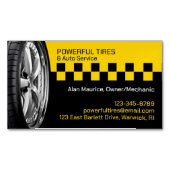 タイヤの自動修理 マグネット名刺 (正面)