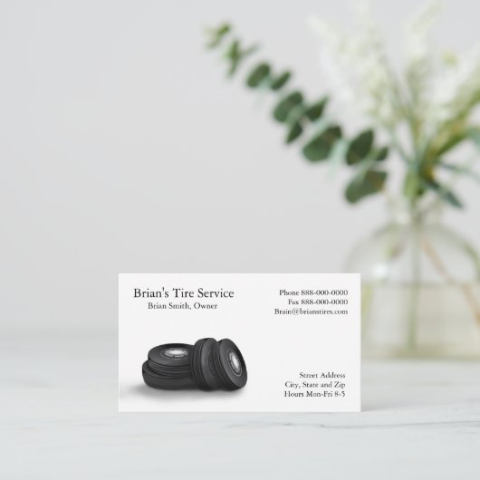 タイヤの販売の名刺 名刺 (スタンド正面)