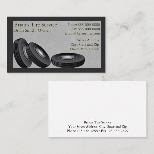 タイヤの販売の名刺 名刺 (正面/裏面)