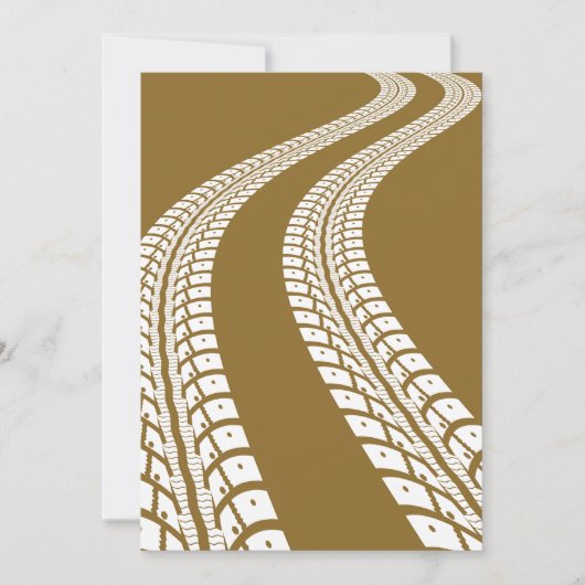 タイヤの跡 招待状 (正面)