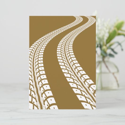 タイヤの跡 招待状 (スタンド正面)