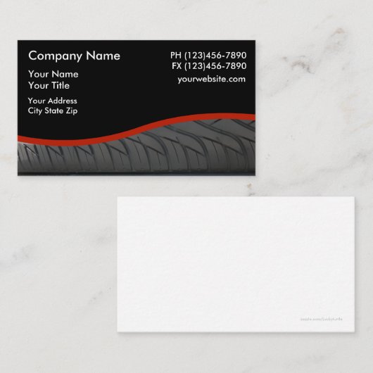 タイヤの踏面のデザイン 名刺 (正面/裏面)