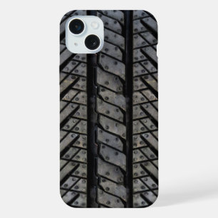 タイヤゴム糸テクスチ車のャ iPhone 15 PLUSケース