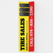 タイヤサービス販売カスタムバナー 横断幕 (縦)