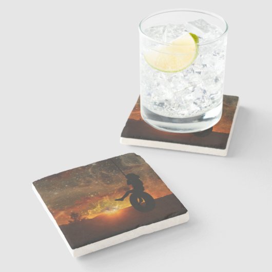 タイヤスイングストーンコースターの子供 ストーンコースター (横)