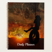 タイヤスイング中の子どもデイリープランナー プランナー手帳 (正面)