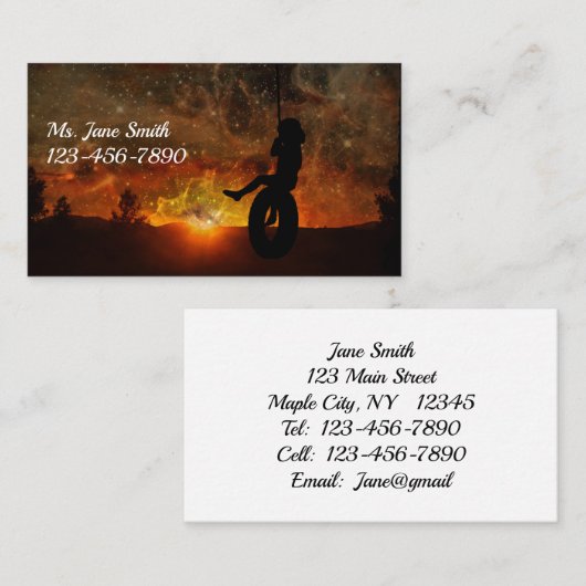 タイヤスイング用名刺の子供 名刺 (正面/裏面)