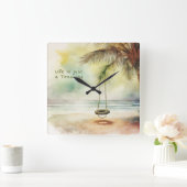 タイヤスイング –  スクエア壁時計 (ホーム)