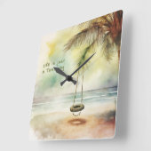 タイヤスイング –  スクエア壁時計 (傾斜)