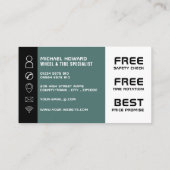 タイヤスタックデザイン、タイヤ/タイヤ専門家 名刺 (裏面)