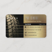 タイヤストアサービス |自動車部品金ゴールド 名刺 (正面)