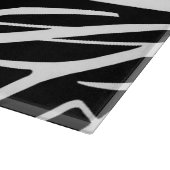 タイヤテクスチャ抽象芸術パターン（白黒） カッティングボード (角)
