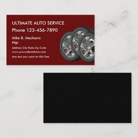 タイヤテーマ車の名刺 名刺 (正面/裏面)