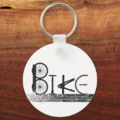 タイヤトラック付きバイクパーツからの落書き キーホルダー (正面)