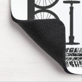 タイヤトラック付きバイクパーツからの落書き マウスパッド (コーナー)