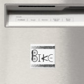 タイヤトラック付きバイクパーツからの落書き マグネット (インサイチュ (食洗機))