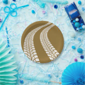 タイヤトラック ペーパープレート (パーティー)